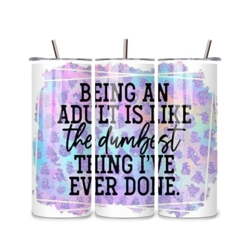 Adulting 20oz Stainless Steel Tumbler